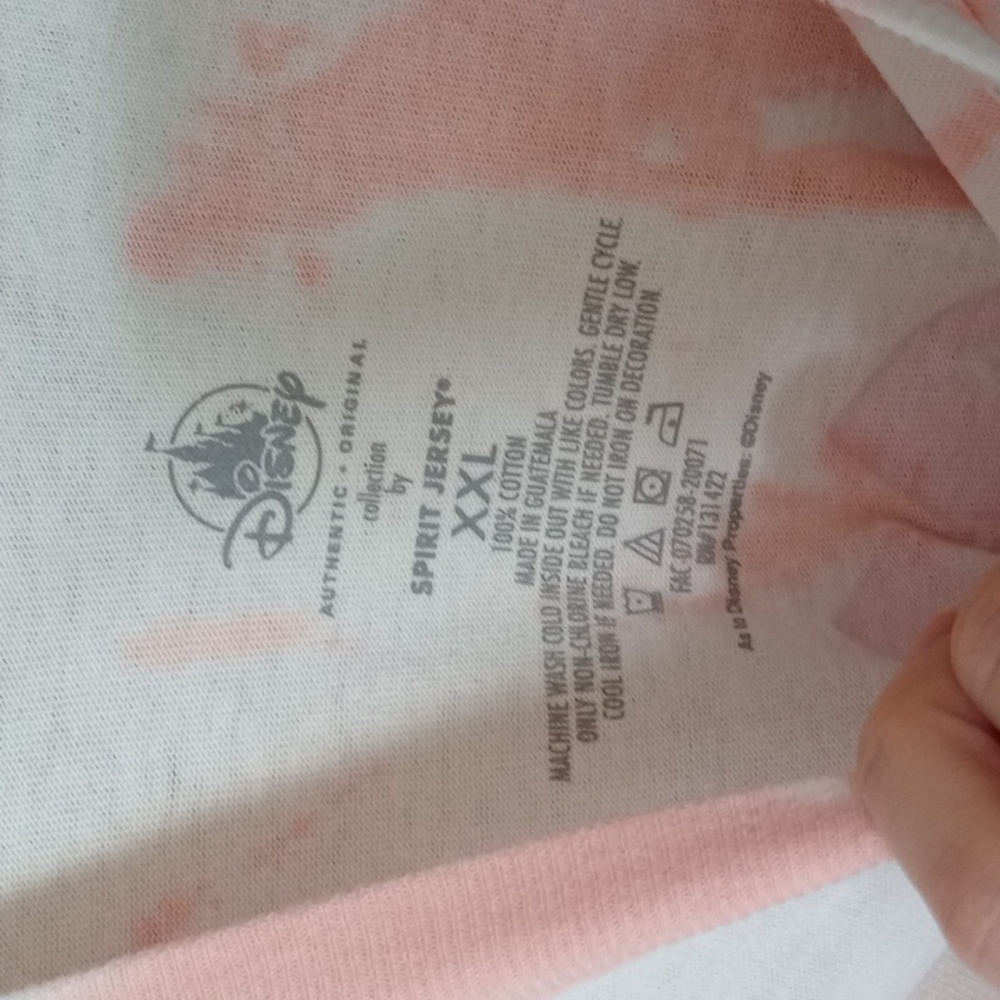 Disneyland Spirit Jersey Tye Dye Pink Gold Long Sleeve Cotton XXL - Picture 5 of 10
